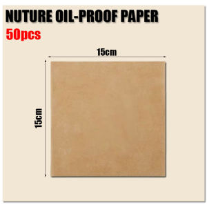 100 Sheets Of Baking Paper Oil Absorbent Rectangular Paper Non-stick Non-bleached Wax PaperOil Proof