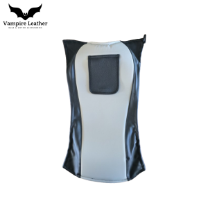 Tank Cover For Barako 175 Kawasaki Hd3 Tmx Supremo 150 Yamaha Stx 125 | Black and Orange Premium Leatherette