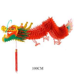 CNY Paper Dragon Spring Festival Hanging Decor CNY Decoration 2026 舞龙挂饰 3D Dragon  Lantern