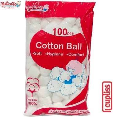 RELIABLE COTTON BALL 100PCS KAPAS BULAT UNTUK BAYI