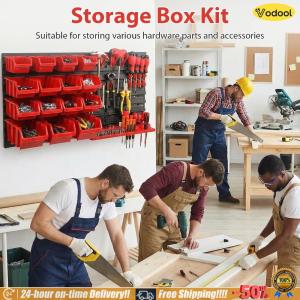 [Vodool][Vodool] 39pcs Garage Plastic Shop Tool Organizer Automotive Hand Tool Organizer Kit for Garage Storage Screws Nuts Bolts