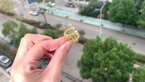 Dollar Sign Ring Fashion Money Symbol Ring Hip Hop Adjustable Open Rings Rapper Punk Costume Props