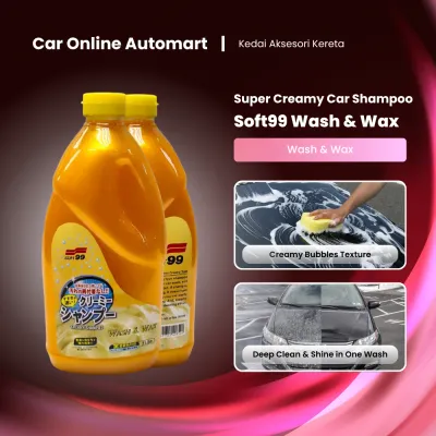 Soft99 / Soft 99 JAPAN Creamy Bubbles Strong Penetration Car Shampoo Wash and Wax (Yellow) 2000 ml / 2 Litre