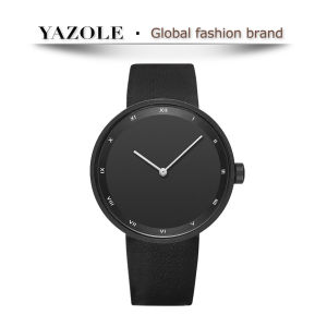YAZOLE men watch original Quartz Casual Exquisite Fashion Simple Waterproof Luxury Holiday gift Mineral glass Leather strap [521]