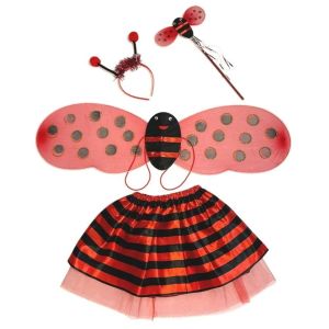 WAPKTY 3/4PCS Costume Accessories Fairy Wings Cosplay Costume Butterfly Party Favor Bee Cosplay Costume Gift Tutu Skirt Dress-Up Wings Props for Girls Birthday Party