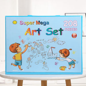 Mebellon Crayon Set 208 Pcs Pensil Warna Lengkap Krayon Set / Alat Menggambar Mewarnai Cat Air Lukis Anak