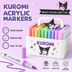 Acrylic Marker Sanrio Colored Pen Quick Dry Washable Nontoxic Kids Drawing Art Gift Set