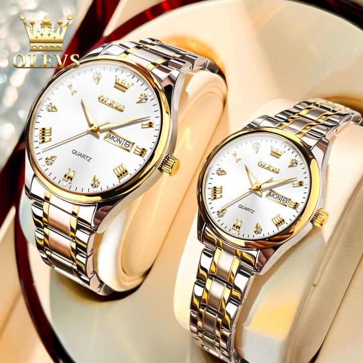 OLEVS%20jam%20tangan%20couple%20pasangan%20Mewah%20(%20Jam%20Tangan%20Pria%20+%20jam%20tangan%20wanita%EF%BC%89Original%20Anti%20Air%20Tampilan%20Kalender%20Ganda%20Hadiah%20Kekasih%20-%20Image%202