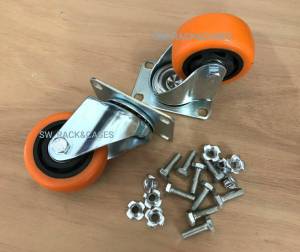 กลิ่นล้อรถเข็น 3นิ้ว ราคาต่อแพ็คจำนวน 2 ตัว ล้อลูกปืน พร้อมน็อตทีนัด (ราคาต่อแพ็คจำนวน 2 ตัว) วงล้อขนาด 3 นิ้ว รับน้ำหนัก 150kg วัสดุแข็งแรง ได้มาตรฐาน