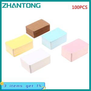 ZHANTONG 100 PCS Blank Playing Card Hard Paper Cardboard DIY Postcards Message