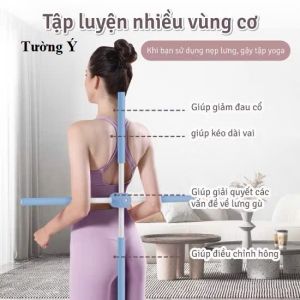 Gậy Tập Thẳng Lưng Chống Gù Giúp Cải Thiện Tư Thế Hỗ Trợ Tập Yoga Gym Văn Phòng Dễ Dàng Điều Chỉnh Dành Cho Mọi Người