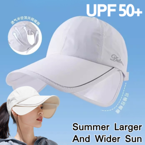 Summer Larger And Wider Sun Hat Sun Protection Hat Womens Quick-Drying Sun-Proof Hat Spring and Summer UV-Proof Sun Hat