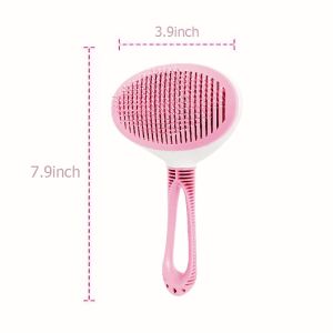 Pet Grooming Shedding comb Pet Brush Pet Comb Dog Grooming Brush Cat Grooming Brush Cleaning Comb Pet Hair Self Cleaning tool