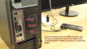 Dual Monitor 4K HDMI KVM Switcher 2x2 For 2 PC Share Monitor USB