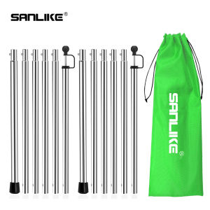 SANLIKE Siêu Nhẹ Thép Không Gỉ Ống Kính Hạt Mùa Xuân Kết Nối Thay Thế Lều Cực Bạt Cực Tán Cực 2 Bộ