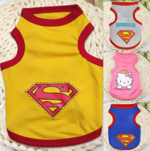 Cute Dog Cat Printing Two-legged Vest Cloth Breathable Soft T-shirt for Pet