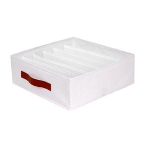 GTRBFDS Foldable Drawer Organizer Multi-Functional Underwear Cabinet Storage Organizers Grid Design Washable Clothes Ties Storage Box Home Storage