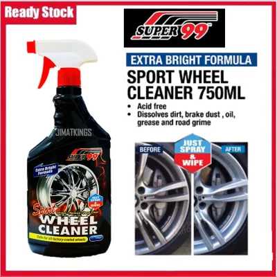 SG SELLER! SUPER 99 Sport Wheel Cleaner Tyre Rim Iron Remover (For Car Motorcycle Motorbike) (750ml)