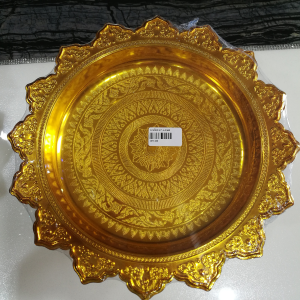 พานทอง พานเงิน สำหรับวางของมงคล งานเเต่ง งานบุญขนาดใหญ่ เเข็งเเรง น้ำหนักเบา มีให้เลือก 3 ขนาด สินค้าพร้อมส่ง