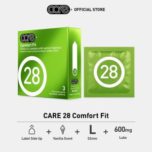 Ready stock Care 28 Comfort Fit Condom (3s)