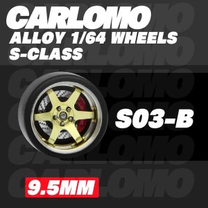 2026 Carlomo 1/64 Hot Wheels S-Class Wheels With Rubber Tires Brake Disc Assembly Rims Modified Parts for Model Car Tomica 4pcs Set