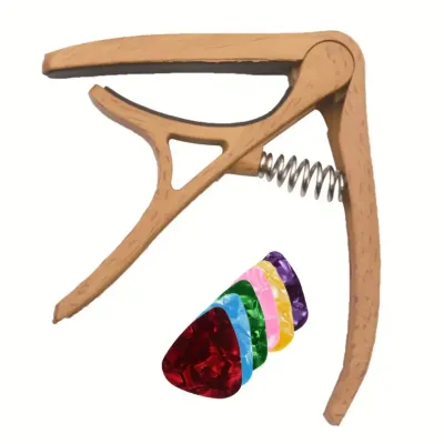 KAWES 3in1 Capo gitar bahan aluminum kuat dan ringan dengan box coklat import