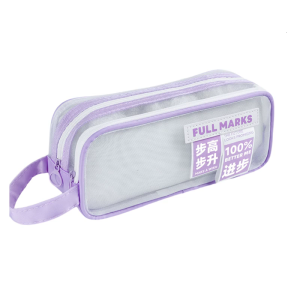 Large Capacity Pencil Bag Pen Case Simple Pencil Case Double Layers Mesh Pencil Pouch Mesh Bag School Office Supplies