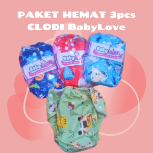 PAKET HEMAT 3PCS POPOK CLODI AIO EMBUN POPOK CUCI ULANG