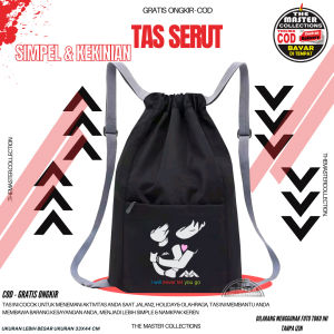 Tas serut drawstring bag backpacks pria wanita tas fungsional serbaguna Ransel Serut Pria Wanita Fashion Korea - Bisa Bayar Ditempat (COD)