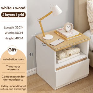 AIBM Solid Wood Bedside Table Mini Simple Modern Nordic Style Bedroom Small Narrow Side Cabinet With Drawers