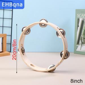 [COD] EHBqna SPORTS กลองมือ4 6 7 8 10นิ้วเครื่องดนตรีเพื่อการศึกษา Orff มือหมุนกระดิ่งมือหมุนวงแหวนกลองไม้แถวเดียว