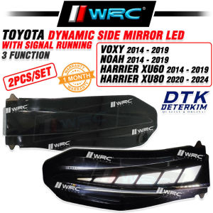 DTK Toyota Voxy 2014 / Noah 2014 / Harrier XU60 XU80 Side Mirror Led With Signal Running ( Smoke )