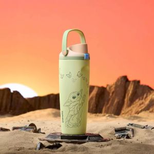 Owala Grogu Collab FreeSip 30oz Stainless Water Bottle BPA Free Leak Proof Dual SipTumblr