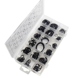 225PCS 15 Sizes Snap Ring Circlip Set - External Retaining Clip Assortment for Tools & Fixing