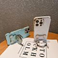 Soft Case Oppo A53 A53s A33 4G 2020 Silicon Dudukan Miror Cute Stich Plating Handphone. 