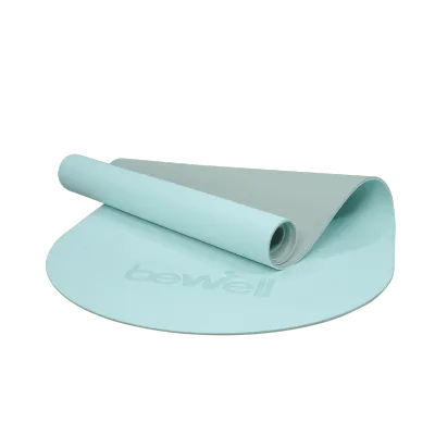 Bewell เสื่อโยคะ TPE ดีไซน์โค้ง ผืนใหญ่ รองรับทุกท่วงท่า มั่นคงไม่ลื่น