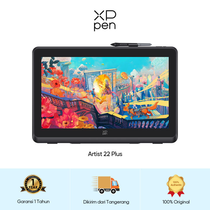 XPPen Artist 22 Plus Graphics Tablet with 21.5 Screen, 16384 Pressure Levels, 130% sRGB, Compatible with Windows macOS Chrome OS Android Linux