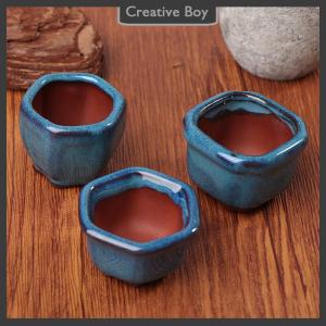 [Creative] Mini Plant Pots Flower Pot With Holes Garden Chinese Style Bonsai Flowerpot Purple Sand Craft Plant Pot Planter Home Decoration