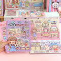 Toca boca laminated dolls with velcro tape quiet book children's early education toy gift. 