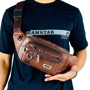 POLO AMSTAR Tas Selempang Pria Wanita Waistbag Anti Air Tas Pinggang Waterproof Multifungsi