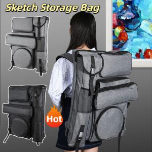 ANBIHE Canvas Sketching Tools Art Bag Durable Waterproof Drawing Board Bag Professional Large Capacity Sketch Storage Bag Travel