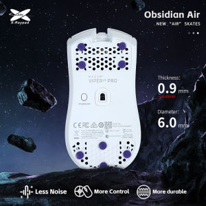 X-Raypad Obsidian Air Silent Mouse Skates U-PE Universal Dot – Less Noise
