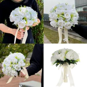 Thanh lịch cho cô dâu bó hoa hoa giả bó hoa cưới cô dâu xếp tầng để chụp ảnh Nhà thờ cô dâu