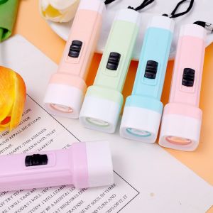 2/4pcs Mini Macaron Color Flashlight Portable Pocket Lamp