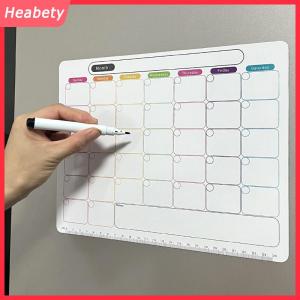 Heabety  Từ tủ lạnh khô xóa lịch hàng tháng kế hoạch bảng trắng ghi lại bảng tin Memo Pad Nhà Bếp Tủ lạnh trang trí nội thất