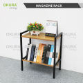 OKURA 2 Tier Magazine Rack Book Shelf Home Office Rak Buku Majalah Hiasan. 