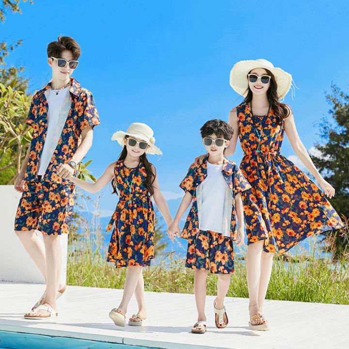 family twinning couple summer beach outfits family dress for women