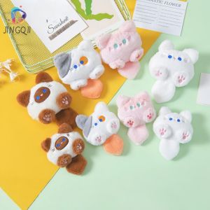 JINGQII น่ารักตุ๊กตาแมวพวงกุญแจ Kawaii การ์ตูนตุ๊กตากระเป๋าจี้พวงกุญแจอุปกรณ์เสริมสำหรับผู้หญิงHONGXII