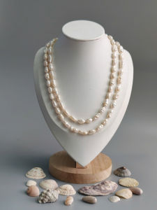 [ Woosilver ] Vòng Cổ Trai Ngọt Baroque Ánh Hồng Nhẹ - Secondhand SI - NTN121