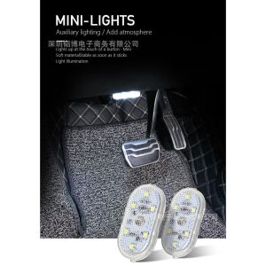Lampu Plafon Mobil Lampu Sensor Sentuh Mobil 6 LED USB Lampu Kabin Interior Mobil Lampu Baca Lampu Laci Lampu Lemari Lampu Lampu Belajar Lampu Tempel Serbaguna
